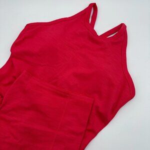 prAna Womens Becksa™ Shortie Romper High Neck Stretch Bodysuit, Size Medium, Red